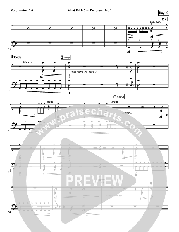 What Faith Can Do Percussion 1/2 (Kutless)