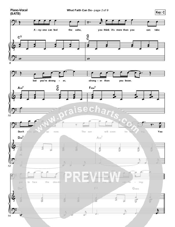 What Faith Can Do Piano/Vocal (Kutless)