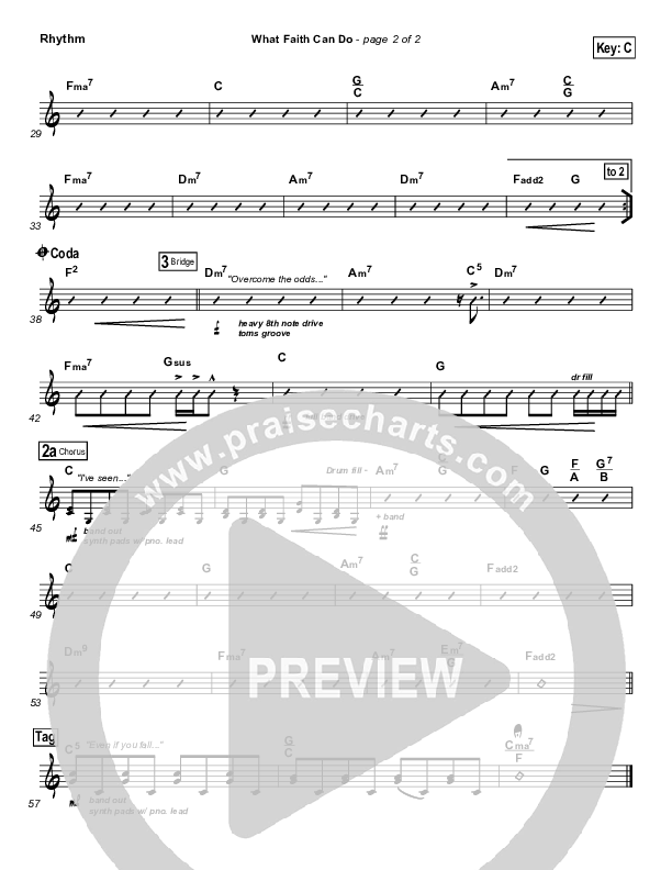 What Faith Can Do Rhythm Chart (Kutless)
