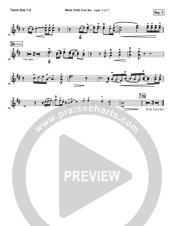 What Faith Can Do Tenor Sax 1/2 (Kutless)