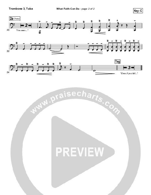 What Faith Can Do Trombone 3/Tuba (Kutless)