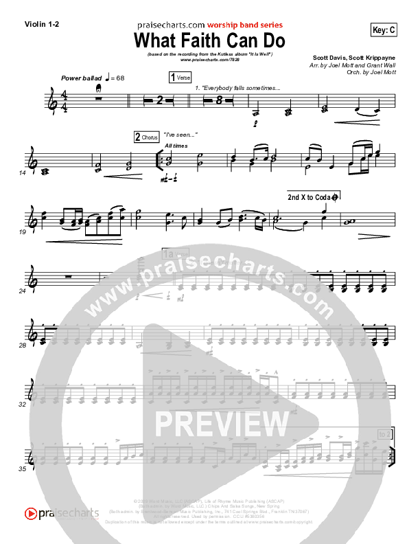 What Faith Can Do Violin 1/2 (Kutless)