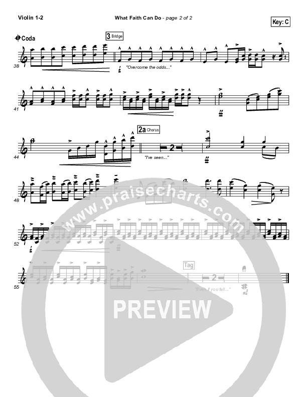 What Faith Can Do Violin 1/2 (Kutless)