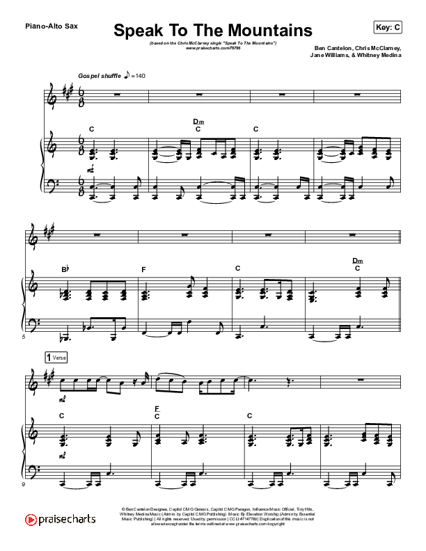 Speak To The Mountains (Instrument Solo) Piano/Alto Sax (Chris McClarney)