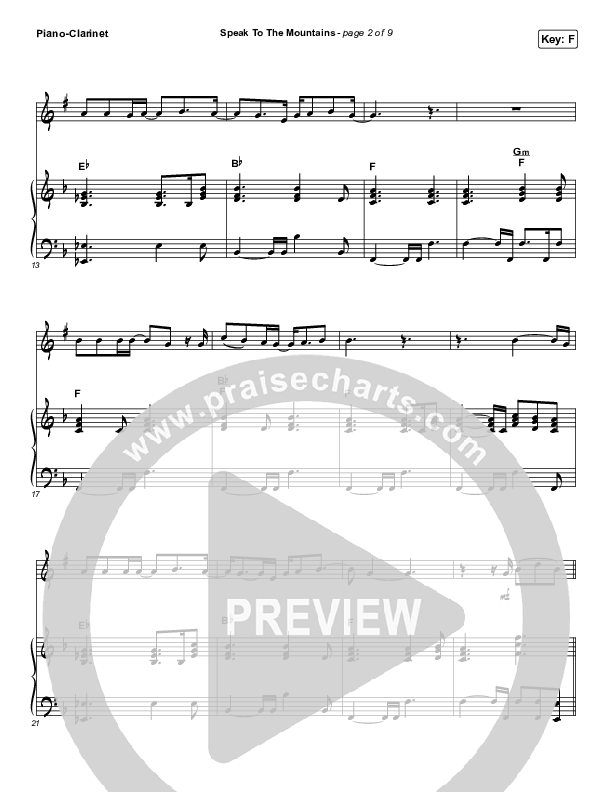 Speak To The Mountains (Instrument Solo) Piano/Clarinet (Chris McClarney)