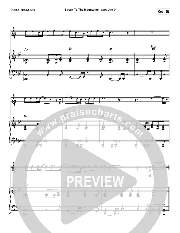 Speak To The Mountains (Instrument Solo) Tenor Sax & Piano (Chris McClarney)