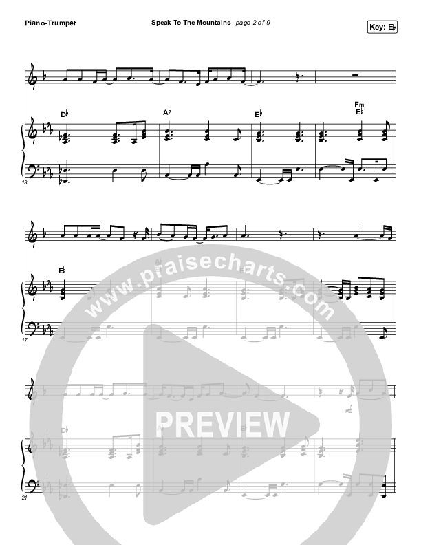 Speak To The Mountains (Instrument Solo) Trumpet & Piano (Chris McClarney)