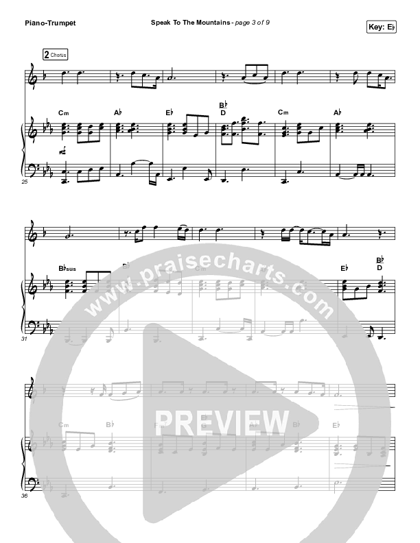 Speak To The Mountains (Instrument Solo) Trumpet & Piano (Chris McClarney)