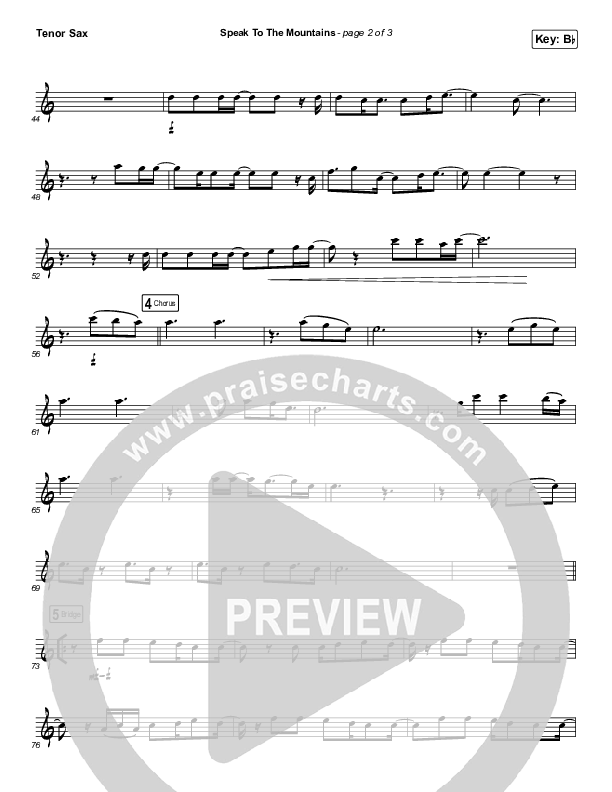 Speak To The Mountains (Instrument Solo) Tenor Sax Solo (Chris McClarney)