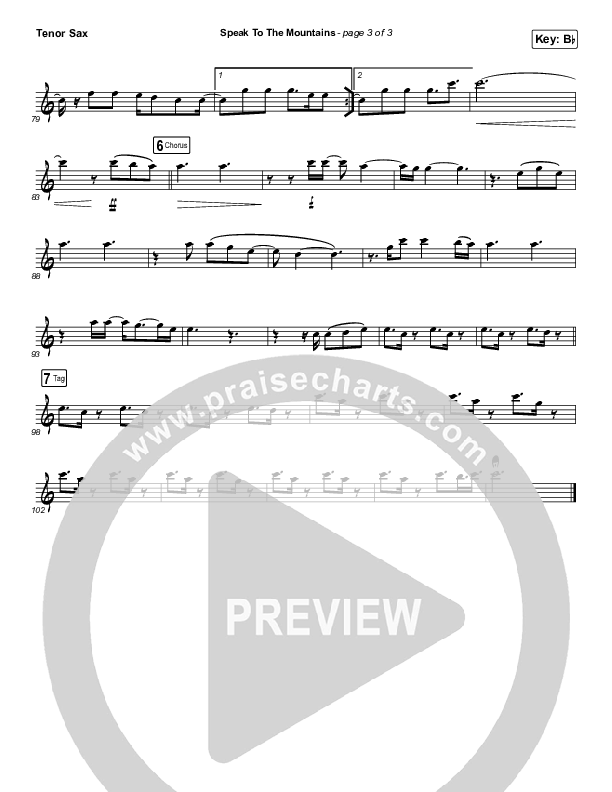 Speak To The Mountains (Instrument Solo) Tenor Sax Solo (Chris McClarney)