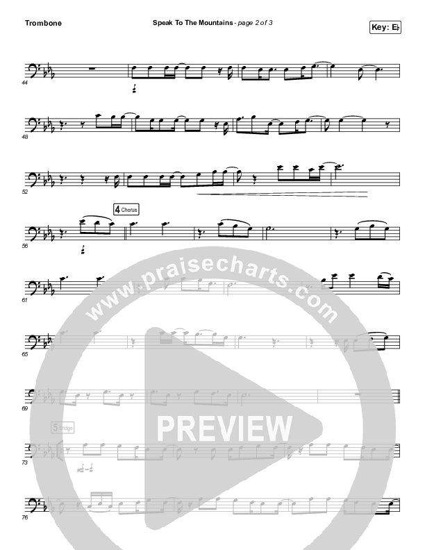 Speak To The Mountains (Instrument Solo) Trombone Solo (Chris McClarney)