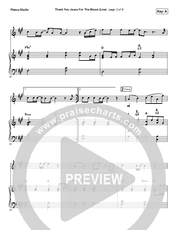 Thank You Jesus For The Blood (Instrument Solo) Piano/Violin (Charity Gayle)