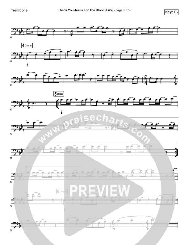 Thank You Jesus For The Blood (Instrument Solo) Trombone Solo (Charity Gayle)