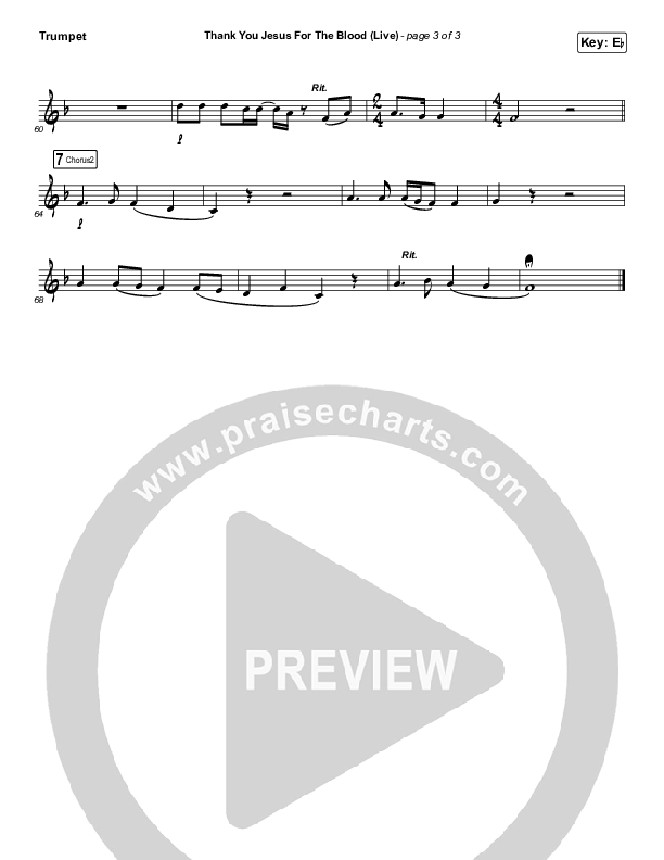 Thank You Jesus For The Blood (Instrument Solo) Trumpet Solo (Charity Gayle)