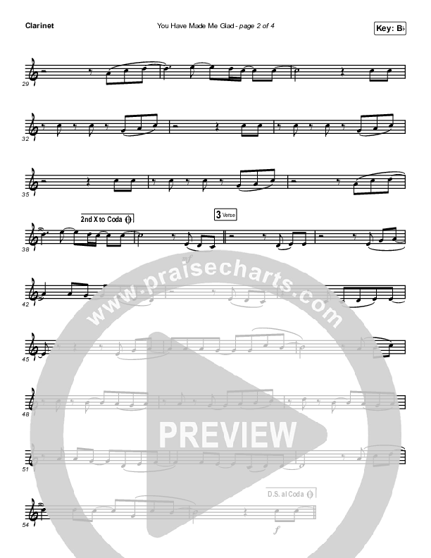 You Have Made Me Glad (Instrument Solo) Clarinet Solo (Charity Gayle)