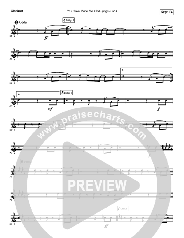 You Have Made Me Glad (Instrument Solo) Clarinet Solo (Charity Gayle)