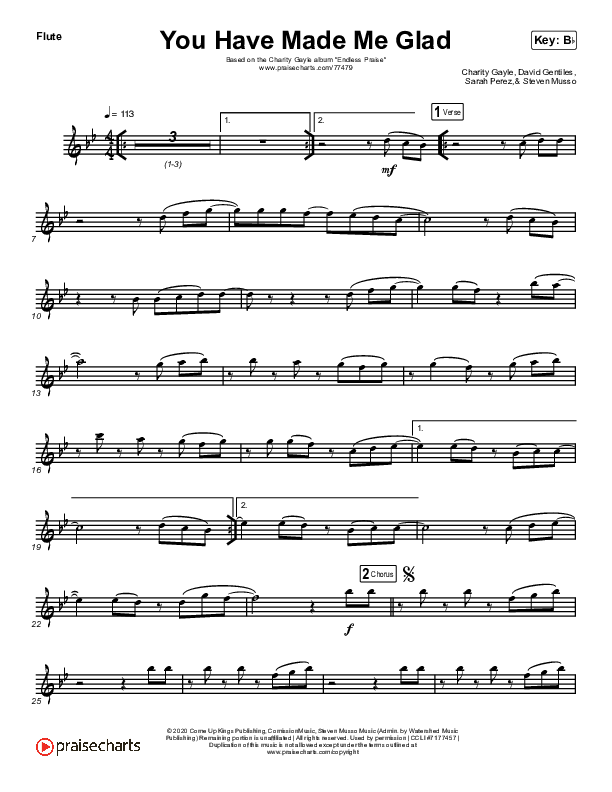 You Have Made Me Glad (Instrument Solo) Flute Solo (Charity Gayle)