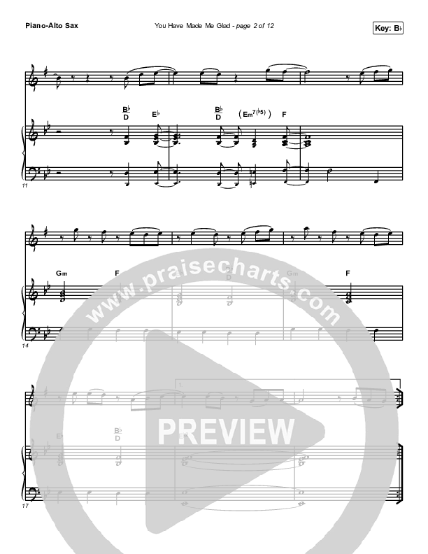 You Have Made Me Glad (Instrument Solo) Piano/Alto Sax (Charity Gayle)