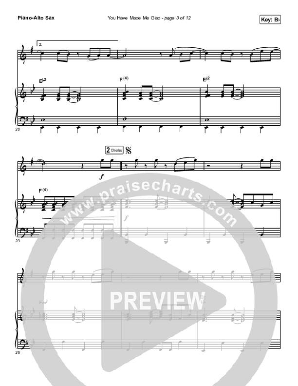 You Have Made Me Glad (Instrument Solo) Piano/Alto Sax (Charity Gayle)