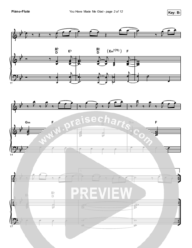 You Have Made Me Glad (Instrument Solo) Piano/Flute (Charity Gayle)