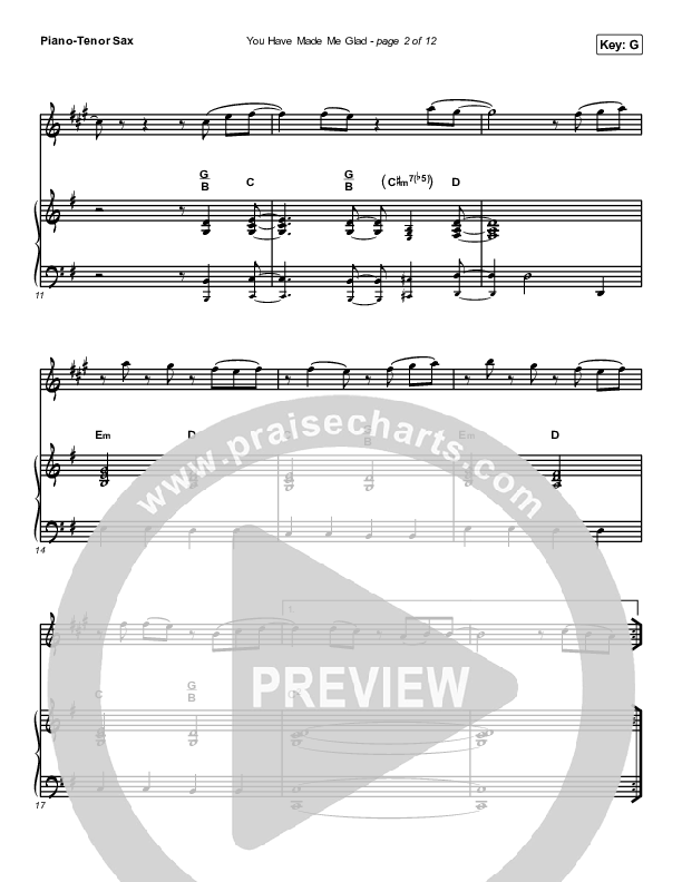 You Have Made Me Glad (Instrument Solo) Tenor Sax & Piano (Charity Gayle)