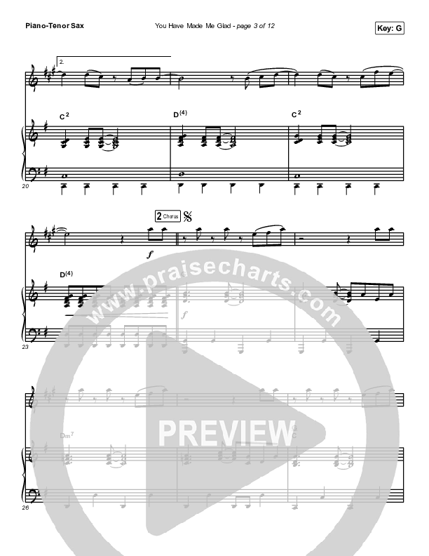 You Have Made Me Glad (Instrument Solo) Tenor Sax & Piano (Charity Gayle)