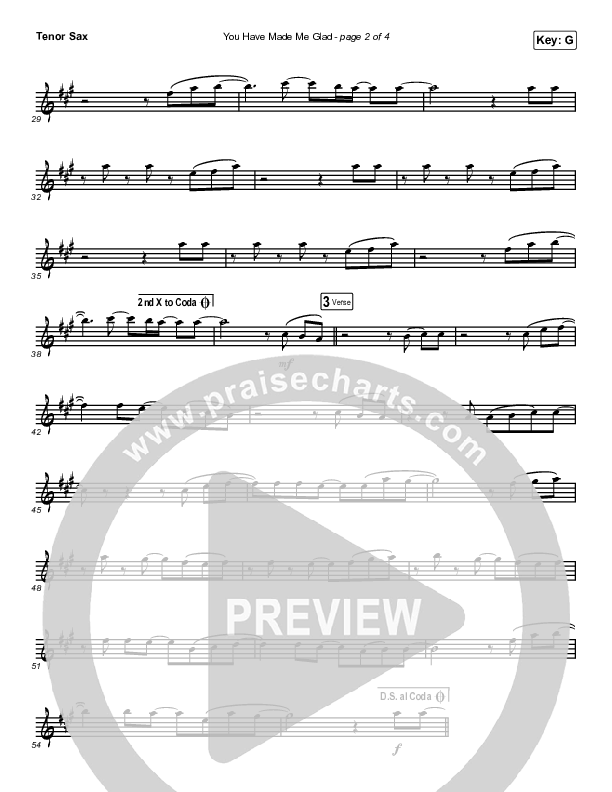 You Have Made Me Glad (Instrument Solo) Tenor Sax Solo (Charity Gayle)