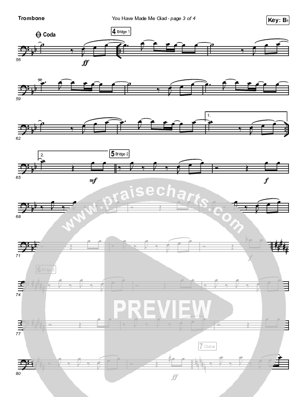 You Have Made Me Glad (Instrument Solo) Trombone Solo (Charity Gayle)