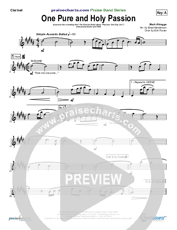 One Pure And Holy Passion Wind Pack (Candi Pearson Shelton / Passion)