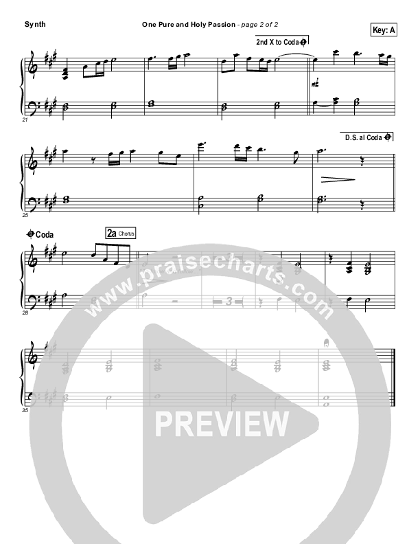 One Pure And Holy Passion Synth Strings (Candi Pearson Shelton / Passion)