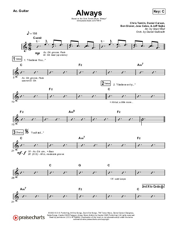 Always Acoustic Guitar (Chris Tomlin)