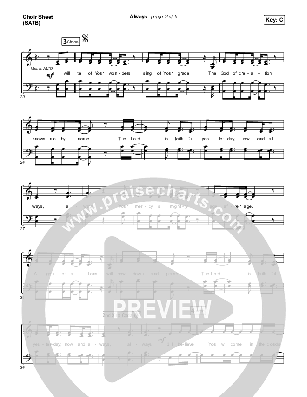 Always Choir Vocals (SATB) (Chris Tomlin)