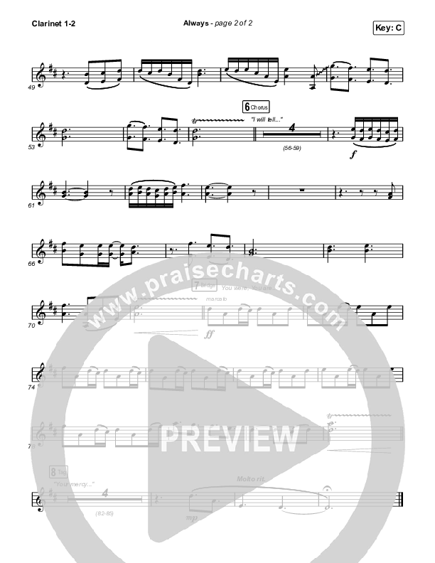 Always Clarinet 1/2 (Chris Tomlin)