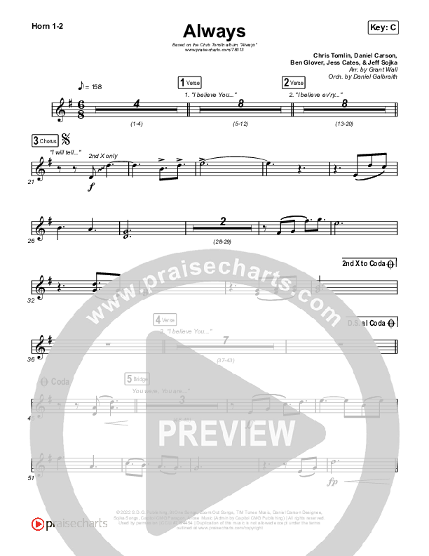 Always French Horn 1/2 (Chris Tomlin)