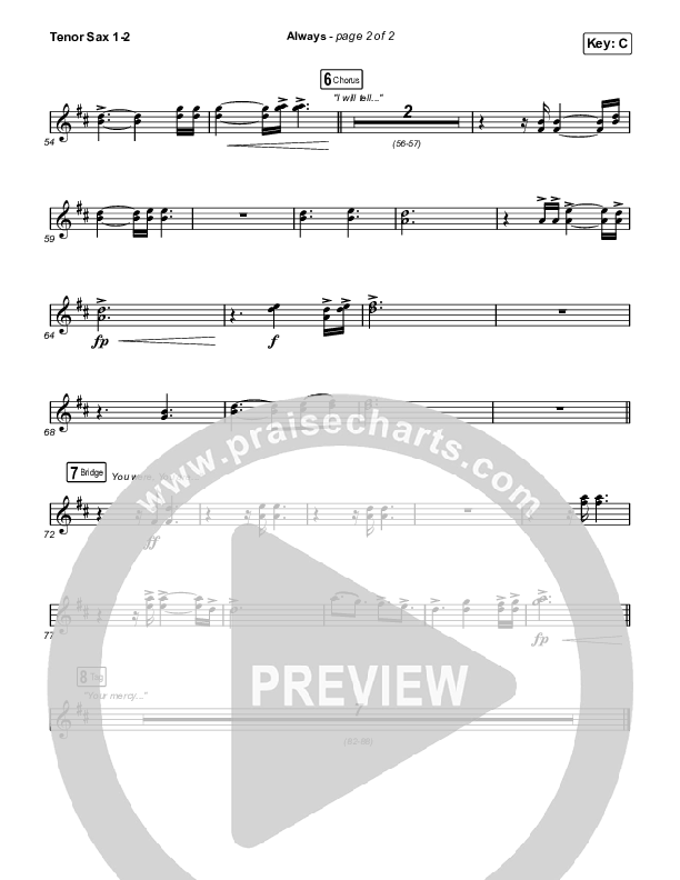 Always Tenor Sax 1/2 (Chris Tomlin)