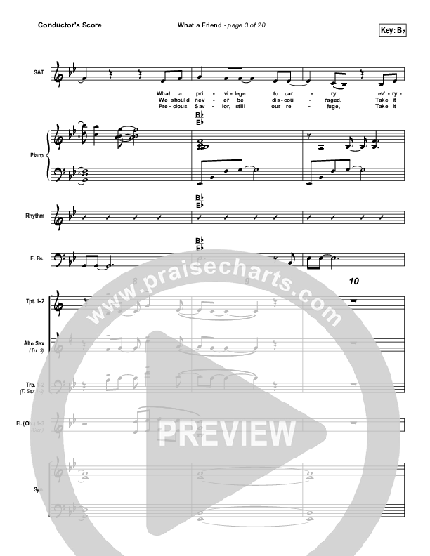 What A Friend Conductor's Score (Mary Kay Henderson / Brad Henderson)