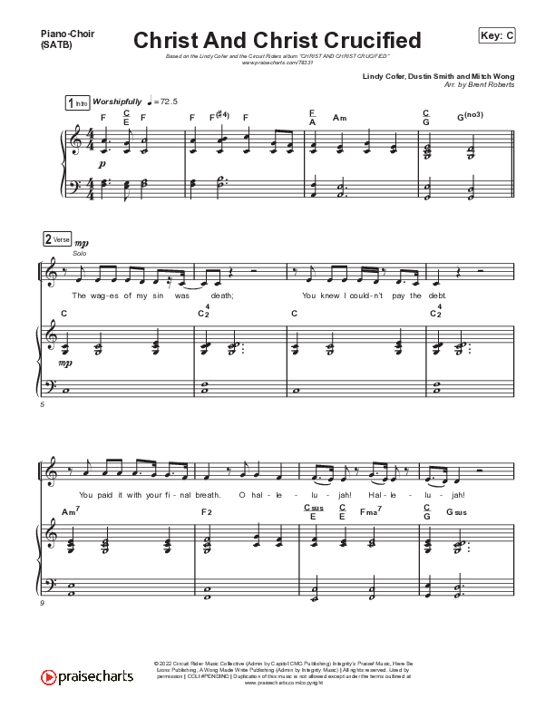 Christ and Christ Crucified - Lindy Cofer, Circuit Rider Music Lyrics and  Chords