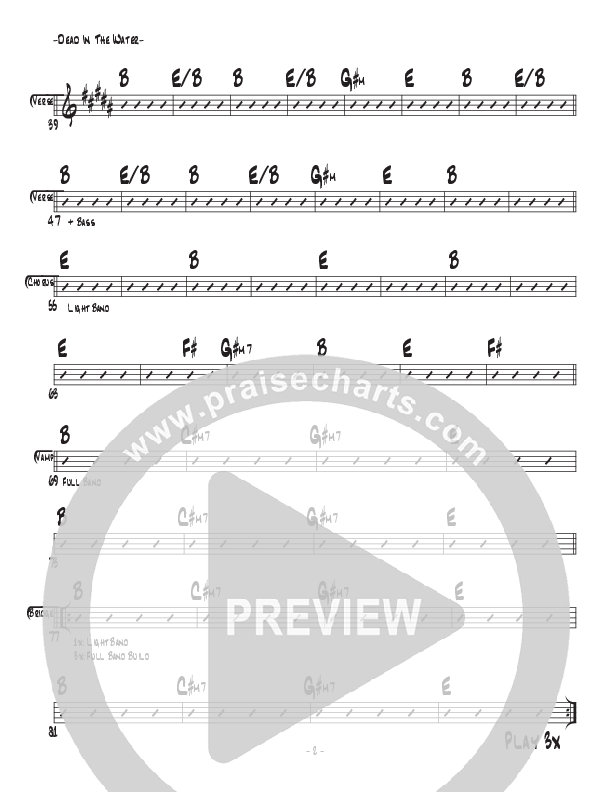 Dead In The Water Rhythm Chart (Central Live)