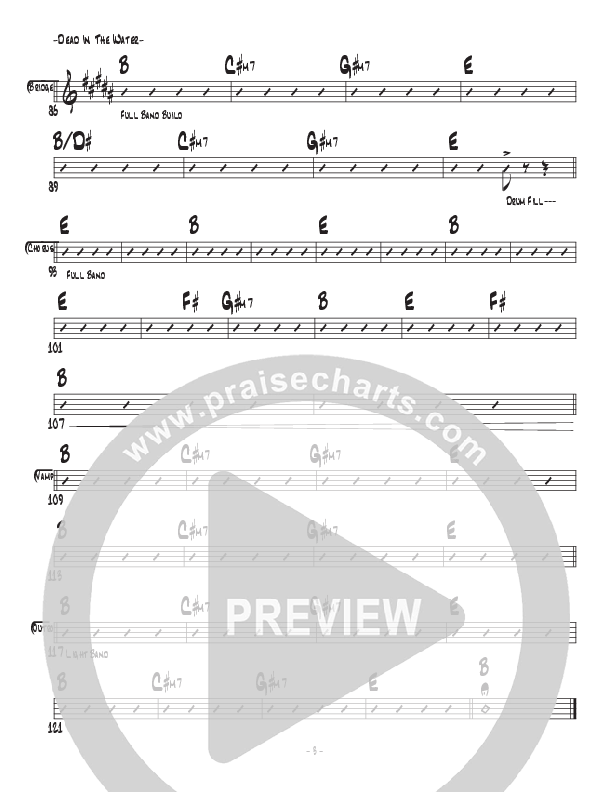 Dead In The Water Rhythm Chart (Central Live)