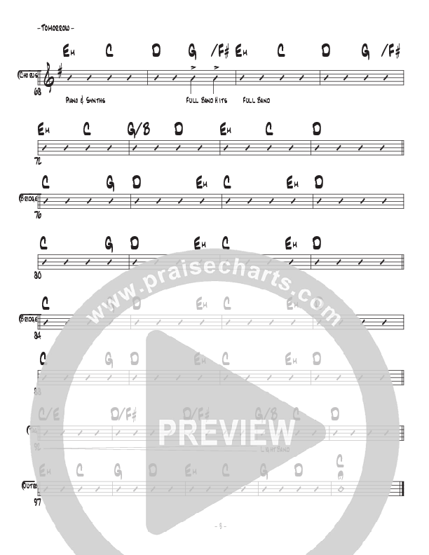 Tomorrow Rhythm Chart (Central Live)