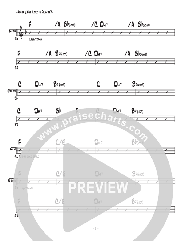 Amen (The Lord's Prayer) Rhythm Chart (Central Live)