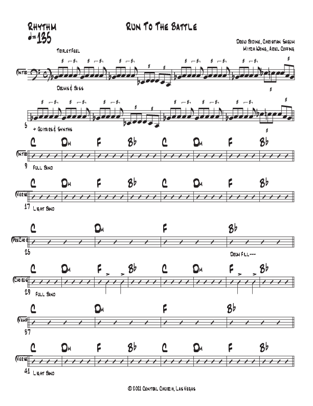 Run To The Battle Rhythm Chart (Central Live)