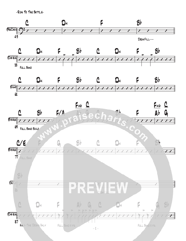 Run To The Battle Rhythm Chart (Central Live)