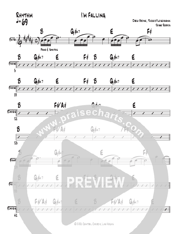 I'm Falling Rhythm Chart (Central Live)