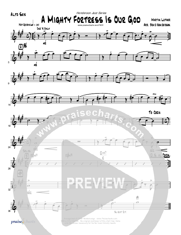 A Mighty Fortress (Instrumental) Alto Sax (Brad Henderson)