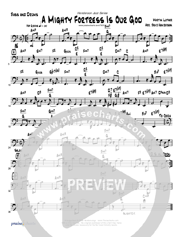 A Mighty Fortress (Instrumental) Bass Guitar (Brad Henderson)