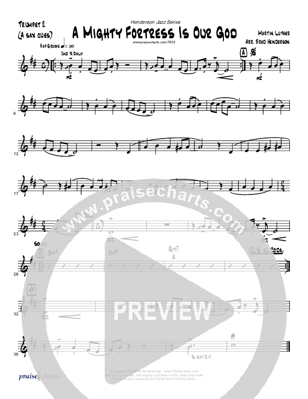 A Mighty Fortress (Instrumental) Trumpet 2 (Brad Henderson)