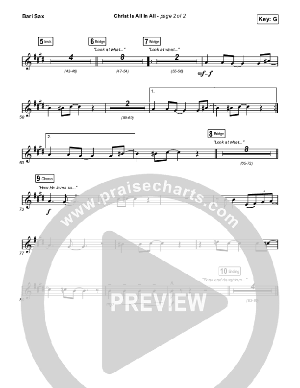 Christ Is All In All (Live) Bari Sax (Keith & Kristyn Getty)