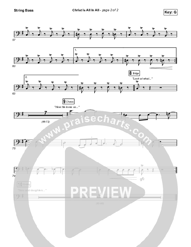 Christ Is All In All (Live) Double Bass (Keith & Kristyn Getty)