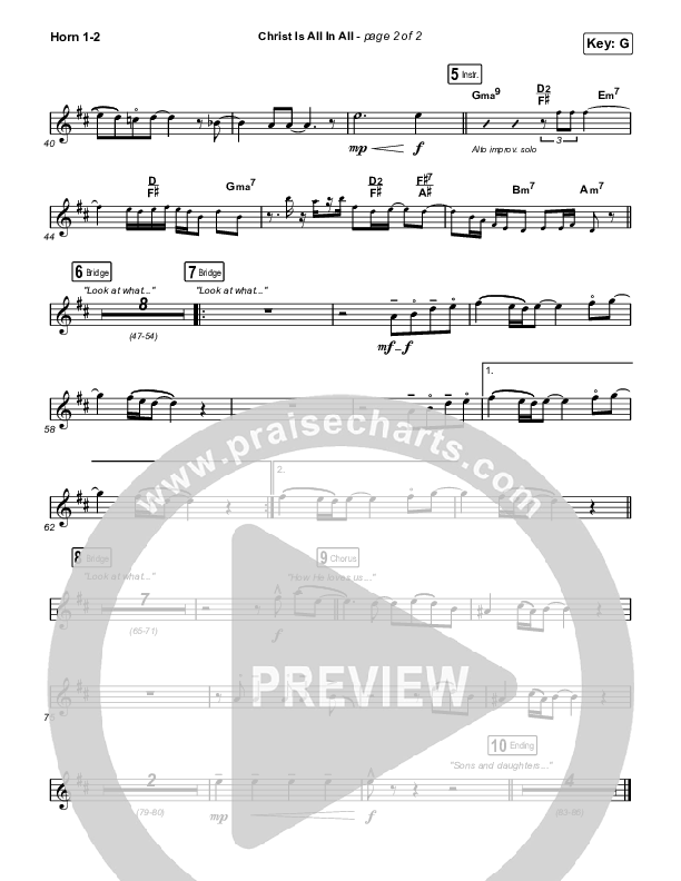 Christ Is All In All (Live) French Horn 1/2 (Keith & Kristyn Getty)